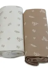 Bubba Blue Bubba Blue Organic Cotton 2PK Co Cleeper Fitted Sheets - Chestnut