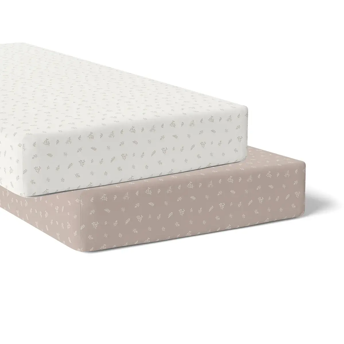 Bubba Blue Bubba Blue Organic Cotton 2PK Cot Fitted Sheets - Chestnut