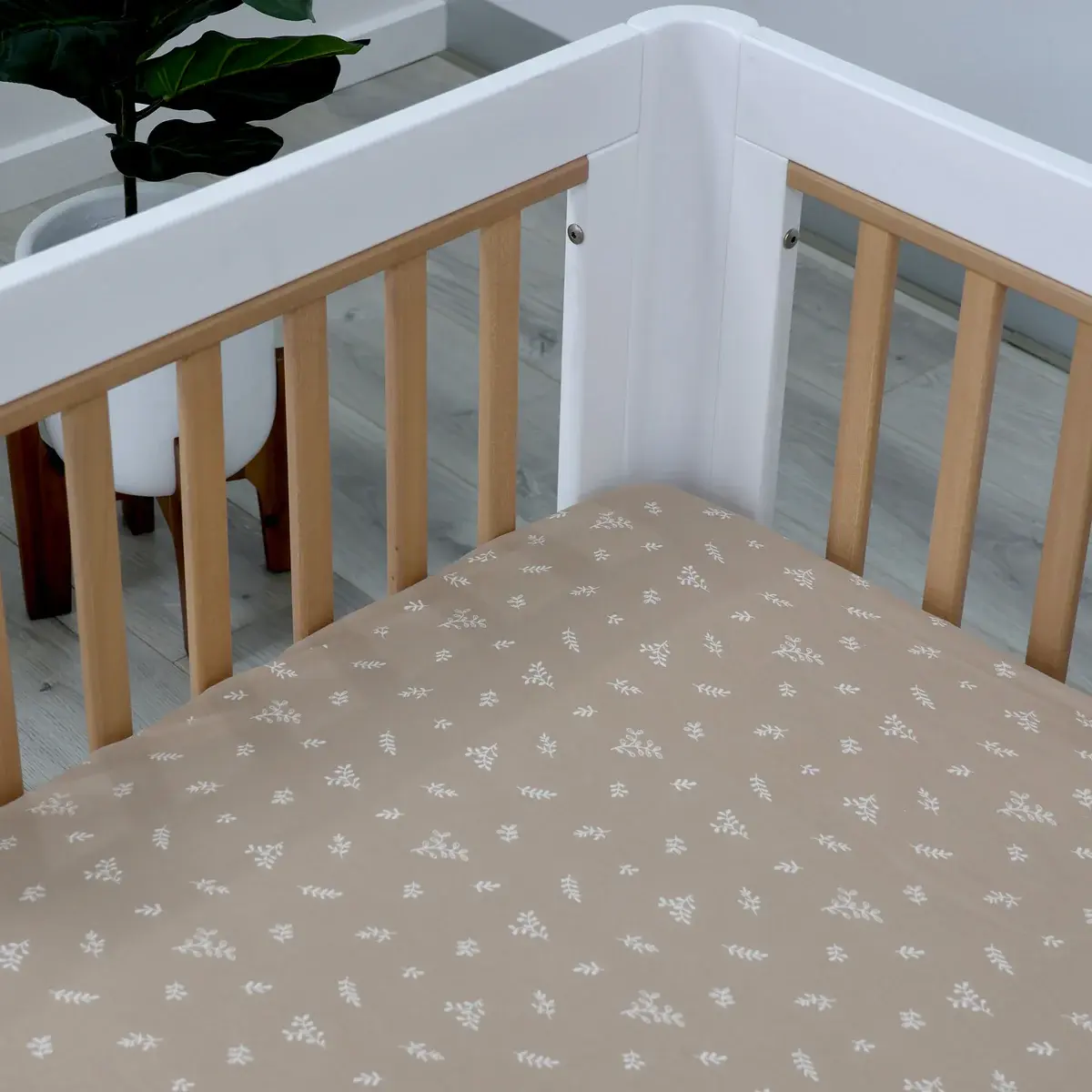 Bubba Blue Bubba Blue Organic Cotton 2PK Cot Fitted Sheets - Chestnut