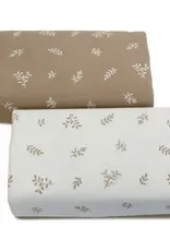 Bubba Blue Bubba Blue Organic Cotton 2PK Change Pad Covers - Chestnut