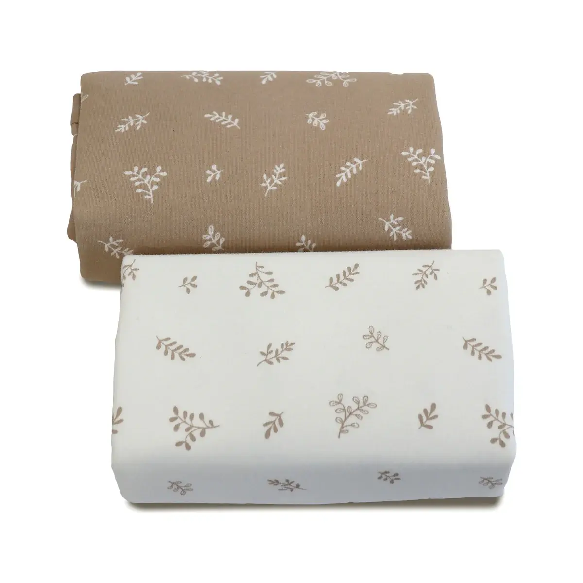 Bubba Blue Bubba Blue Organic Cotton 2PK Change Pad Covers - Chestnut