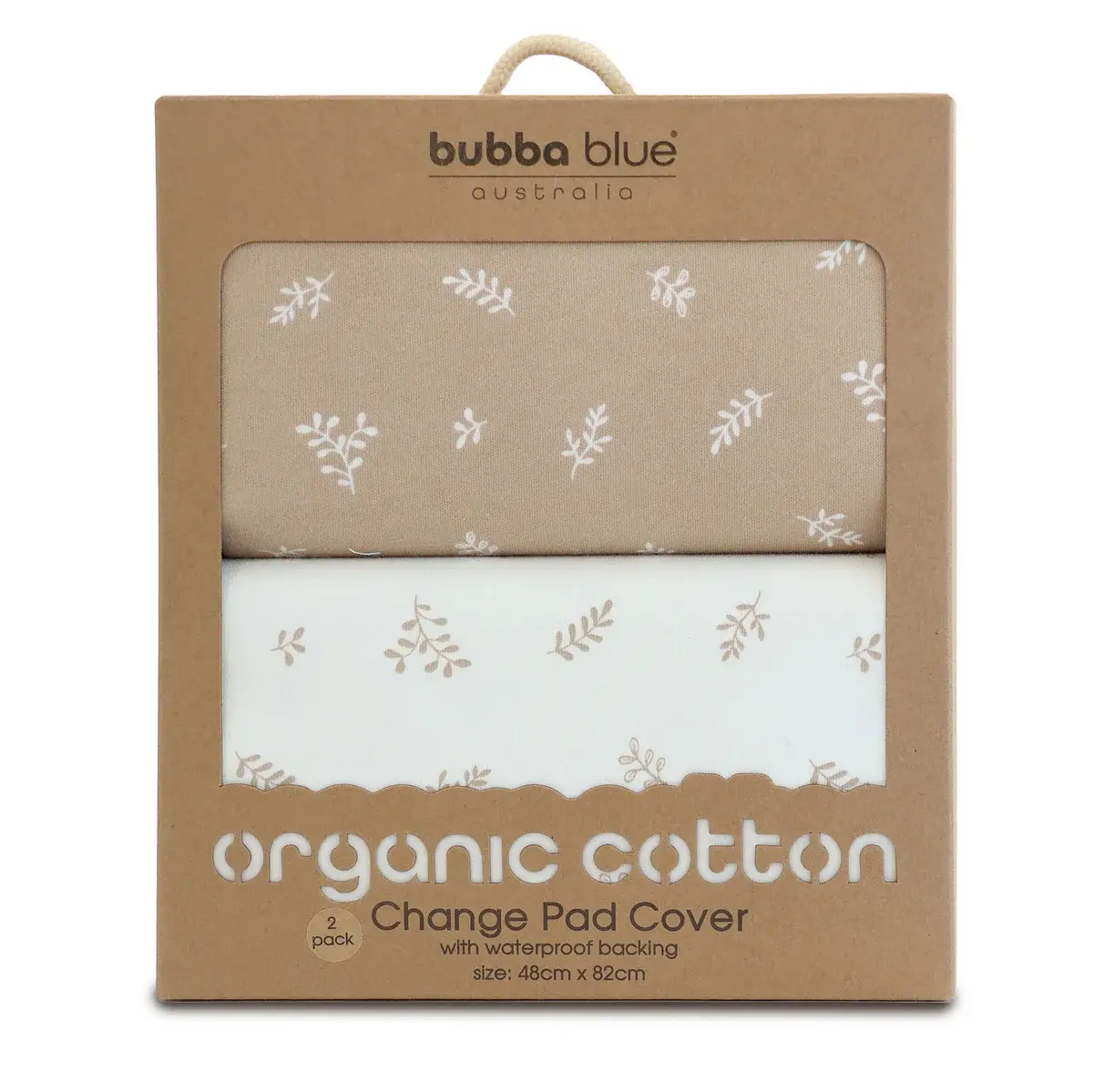 Bubba Blue Bubba Blue Organic Cotton 2PK Change Pad Covers - Chestnut