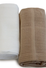 Bubba Blue Bubba Blue Organic Cotton 2PK Cellular Blankets - Chestnut