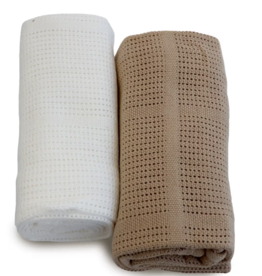 Bubba Blue Bubba Blue Organic Cotton 2PK Cellular Blankets - Chestnut