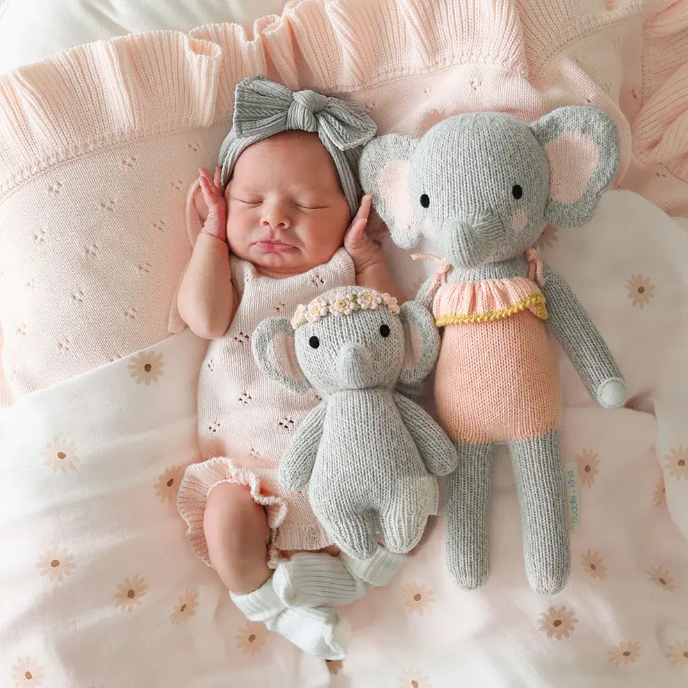 Cuddle+Kind Cuddle+Kind Baby Animal - Elephant (Blush Floral)