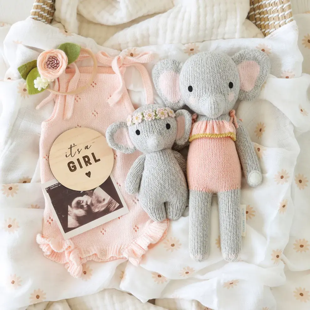 Cuddle+Kind Cuddle+Kind Baby Animal - Elephant (Blush Floral)