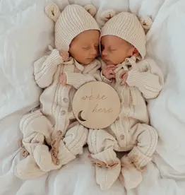 Ziggy Lou Ziggy Lou Classic Knit Romper Biscotti Fleck