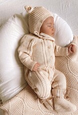 Ziggy Lou Ziggy Lou Classic Knit Romper Biscotti Fleck