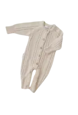 Ziggy Lou Ziggy Lou Classic Knit Romper Biscotti Fleck