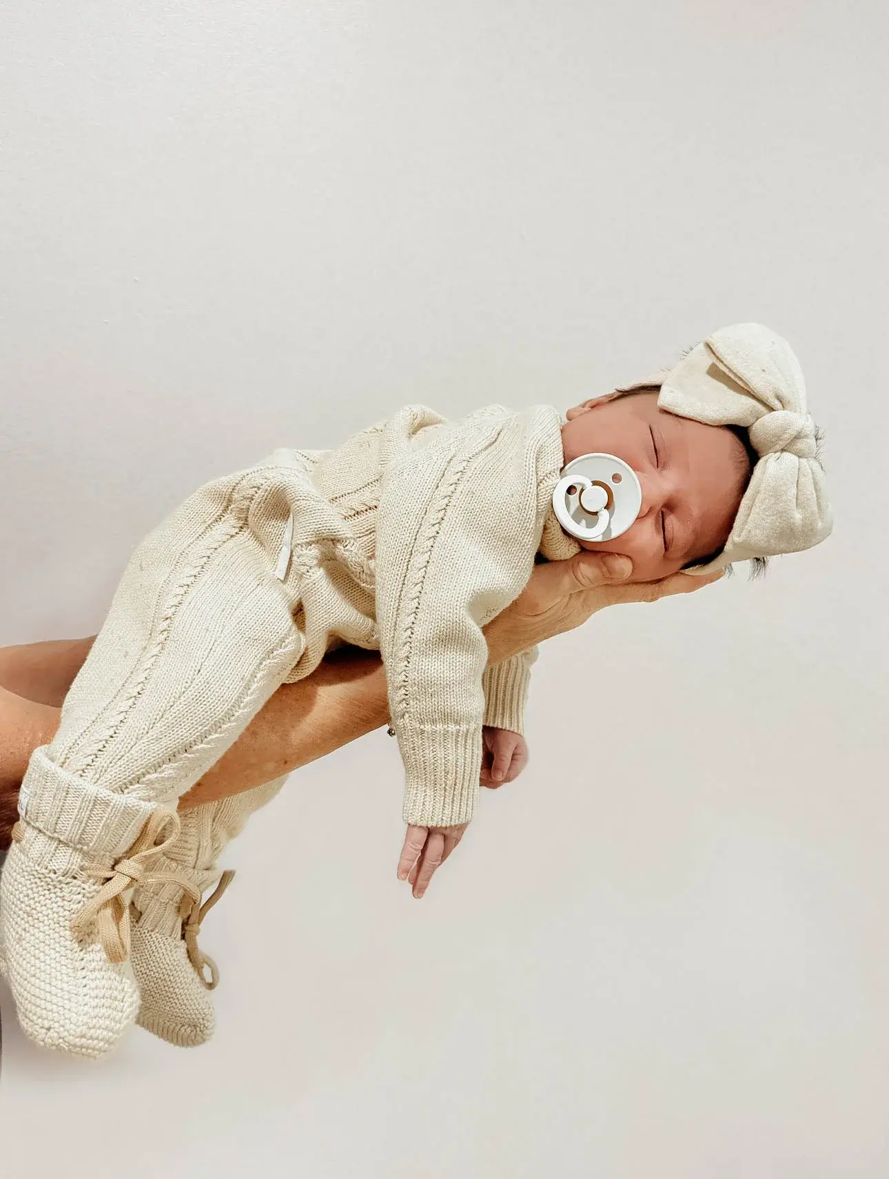 Ziggy Lou Ziggy Lou Classic Knit Romper Biscotti Fleck