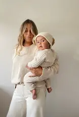 Ziggy Lou Ziggy Lou Classic Knit Romper Biscotti Fleck