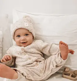 Ziggy Lou Ziggy Lou Classic Knit Romper Oatmeal Fleck - 12-18M