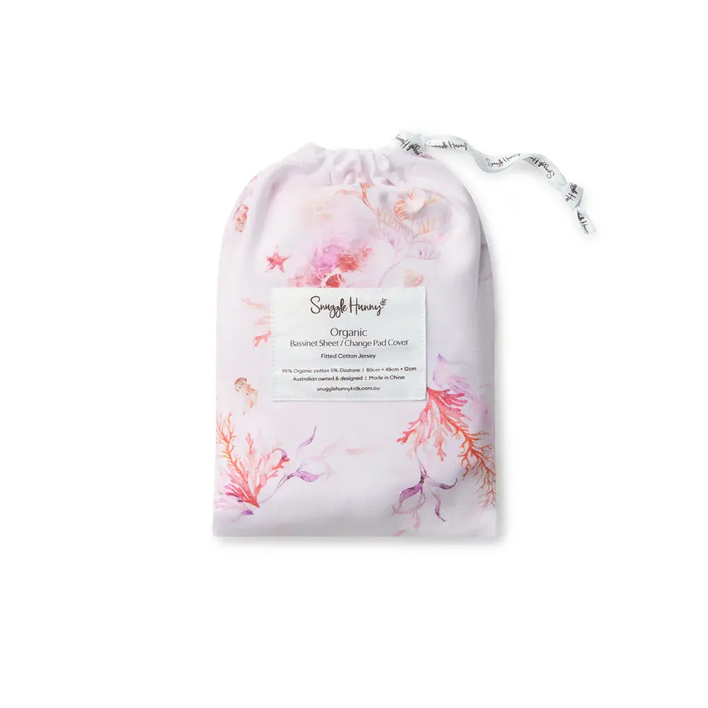 Snuggle Hunny Kids Snuggle Hunny Coral Organic Bassinet Sheet / Change Pad Cover