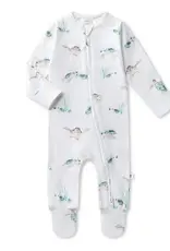 Snuggle Hunny Kids Snuggle Hunny Turtle Organic Snuggle Sleepsuit Zip Footie