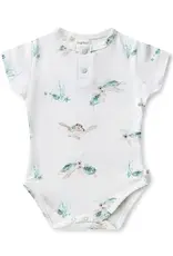 Snuggle Hunny Kids Snuggle Hunny Turtle Short Sleeve Organic Bodysuit