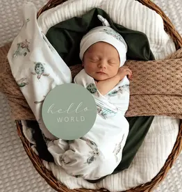 Snuggle Hunny Kids Snuggle Hunny Turtle Organic Jersey Wrap & Beanie Set