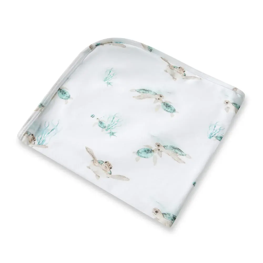 Snuggle Hunny Kids Snuggle Hunny Turtle Organic Jersey Wrap & Beanie Set