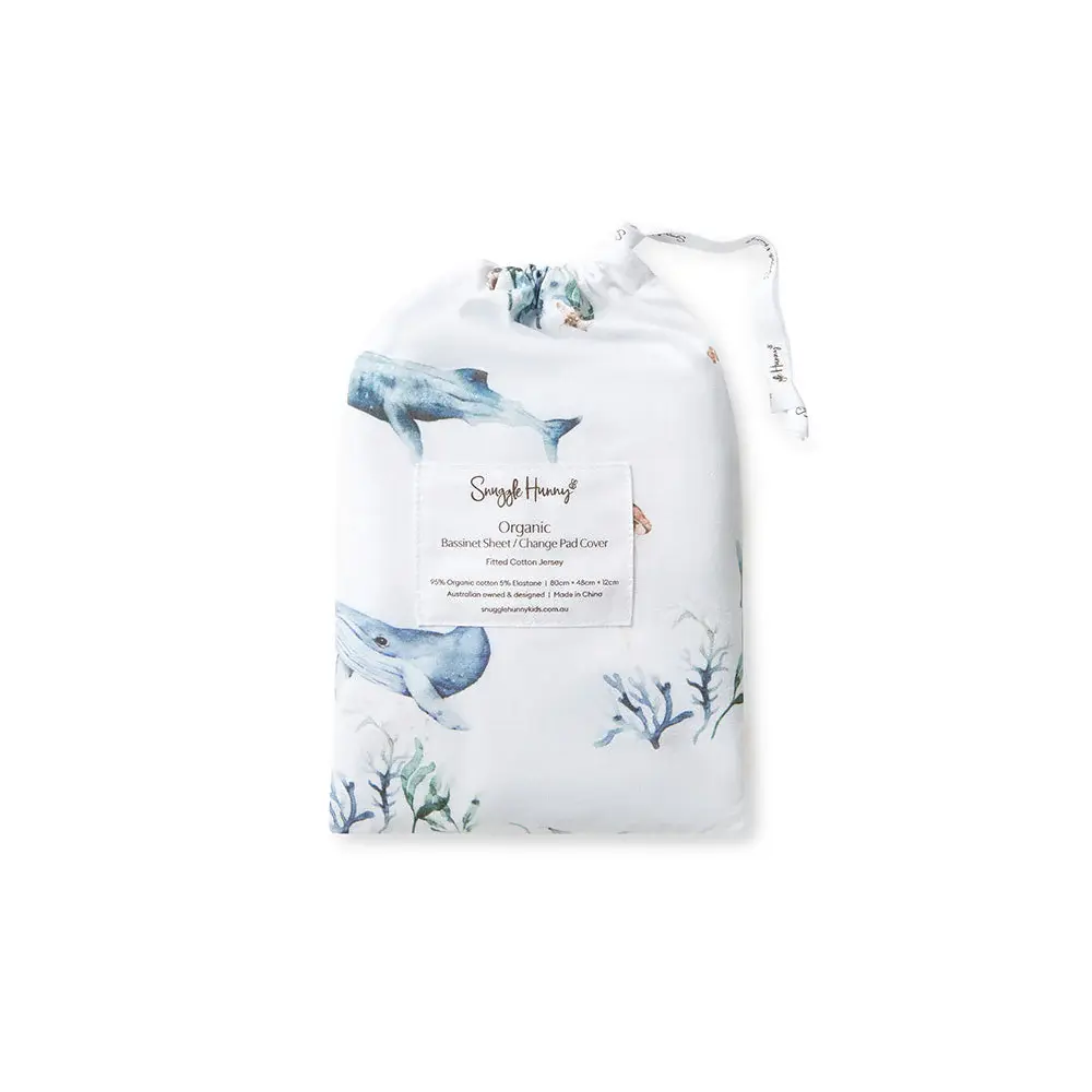 Snuggle Hunny Kids Snuggle Hunny Ocean Organic Bassinet Sheet / Change Pad Cover