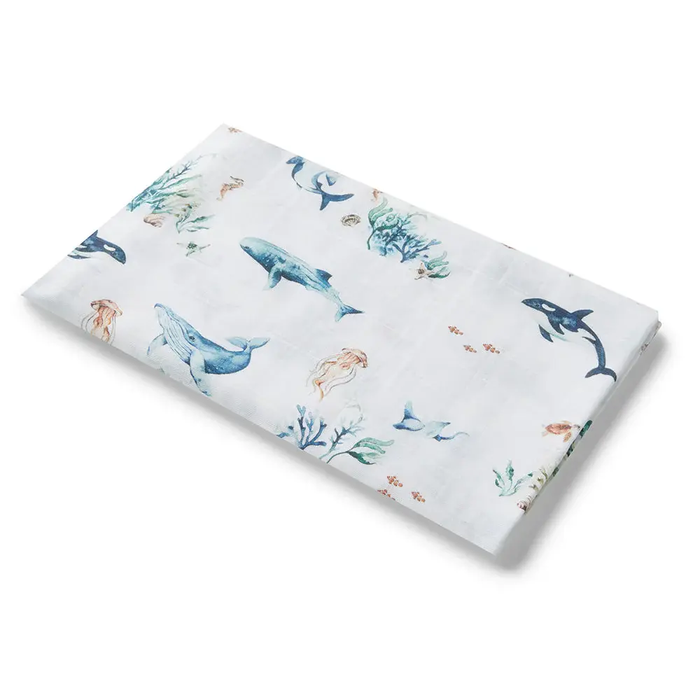 Snuggle Hunny Kids Snuggle Hunny Ocean Organic Muslin Wrap