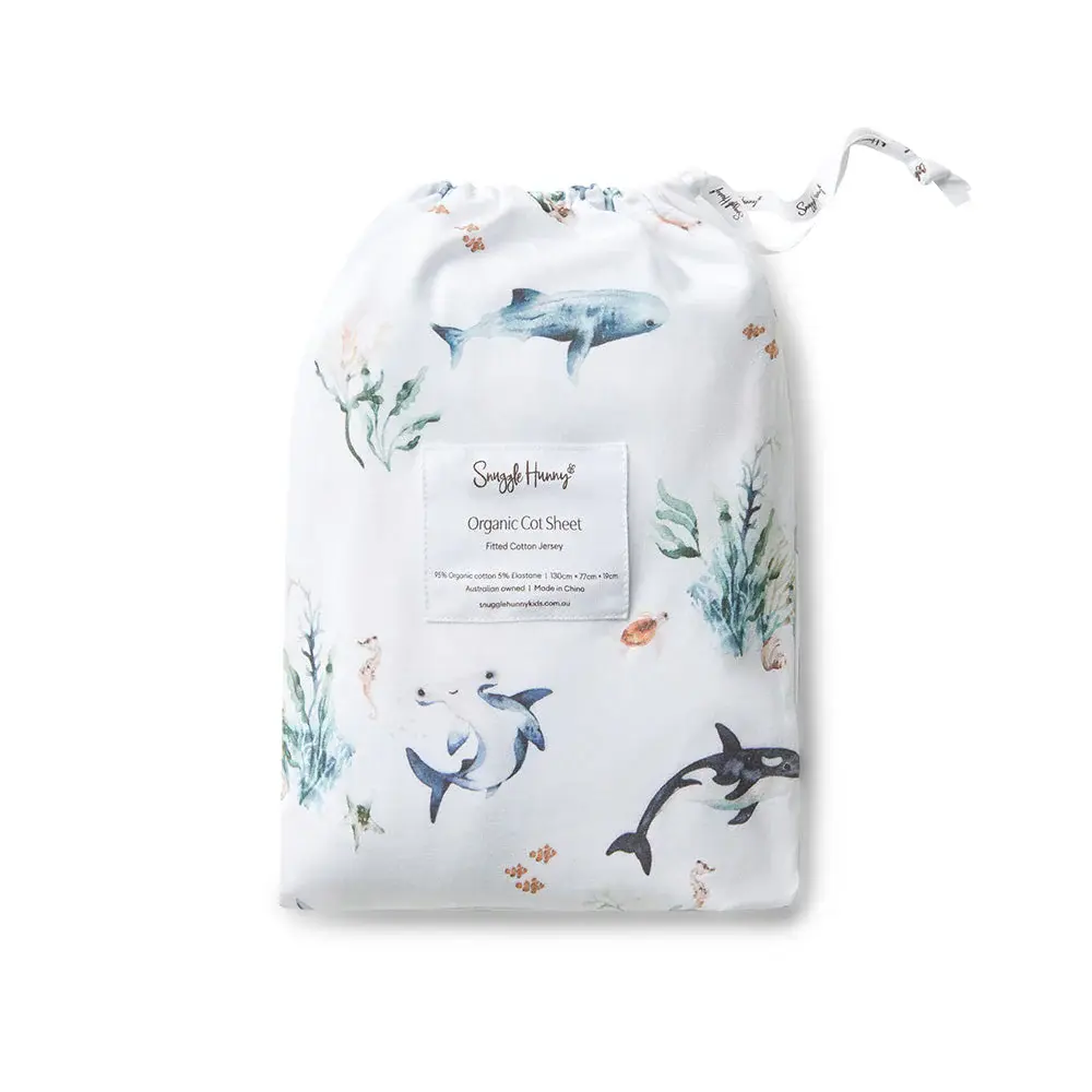 Snuggle Hunny Kids Snuggle Hunny Ocean Organic Fitted Cot Sheet