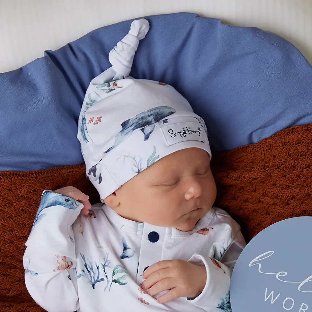 Snuggle Hunny Kids Snuggle Hunny Ocean Organic Knotted Beanie