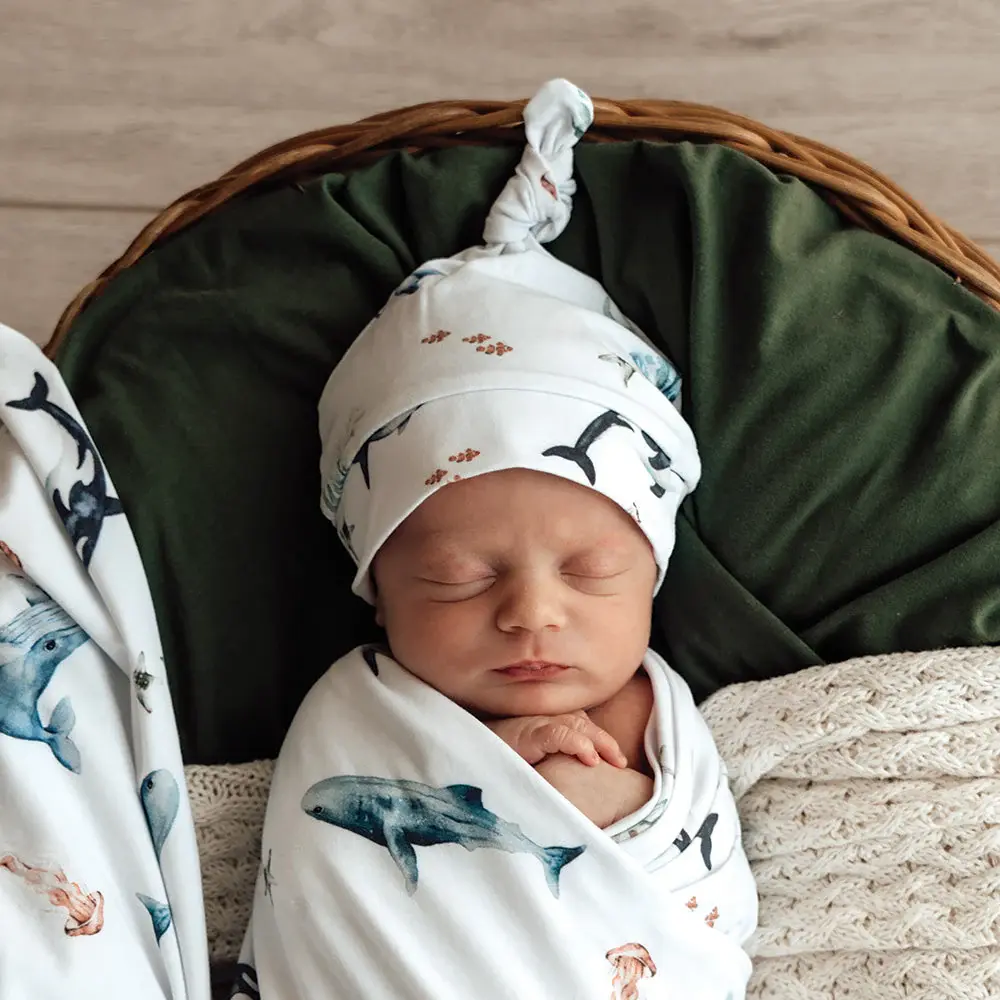 Snuggle Hunny Kids Snuggle Hunny Ocean Organic Knotted Beanie