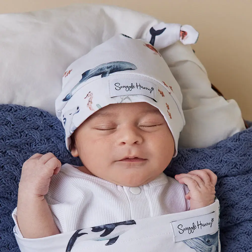 Snuggle Hunny Kids Snuggle Hunny Ocean Organic Knotted Beanie