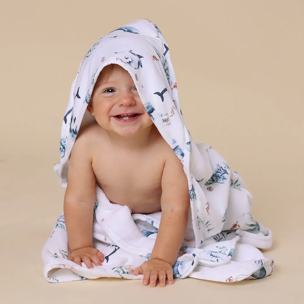 Snuggle Hunny Kids Snuggle Hunny Ocean Organic Hooded Baby Towel