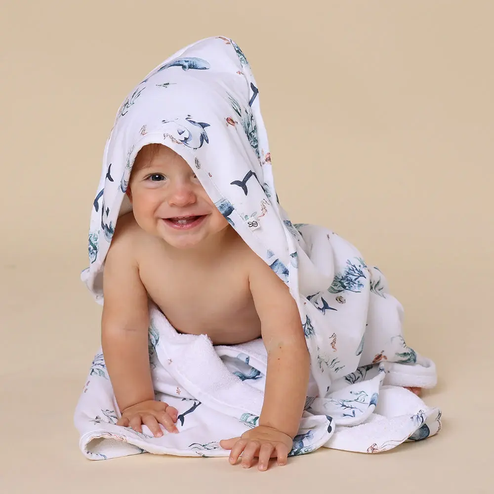 Snuggle Hunny Kids Snuggle Hunny Ocean Organic Hooded Baby Towel