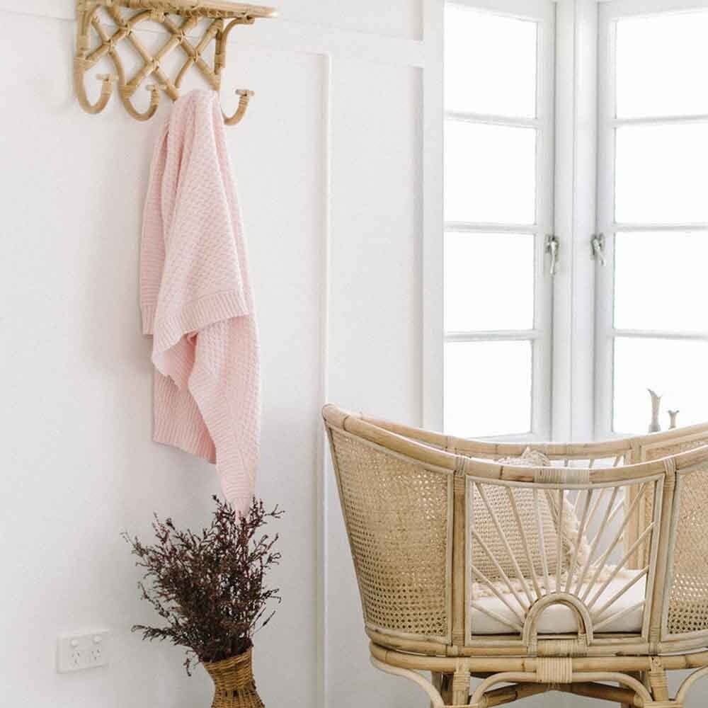Snuggle Hunny Kids Snuggle Hunny Diamond Knit Blanket - Blush Pink