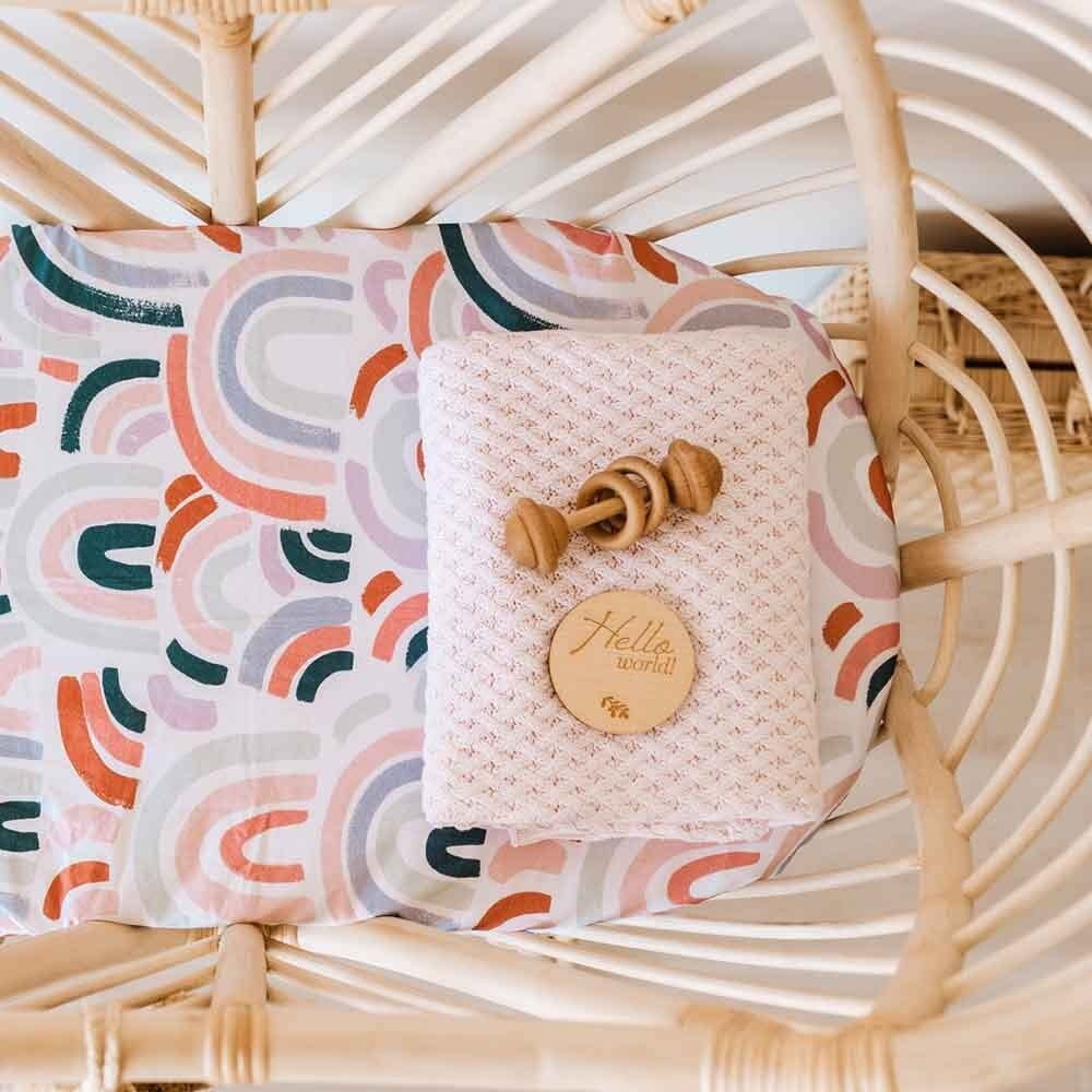Snuggle Hunny Kids Snuggle Hunny Diamond Knit Blanket - Blush Pink
