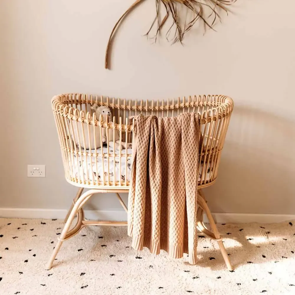 Snuggle Hunny Kids Snuggle Hunny Diamond Knit Blanket - Hazelnut