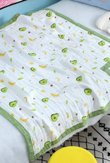 Bub2Kids Bub2Kids 6 Layer Muslin Blanket 100% Organic Cotton - Avocado & Banana