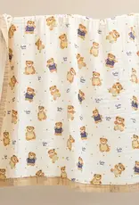Bub2Kids Bub2Kids 6 Layer Muslin Blanket 100% Organic Cotton - Cute Bear