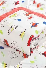 Bub2Kids Bub2Kids 6 Layer Muslin Blanket 100% Organic Cotton Bus, Wagon, Car, Plane