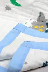 Bub2Kids Bub2Kids 6 Layer Muslin Blanket 100% Organic Cotton - Dinasour & Mountain