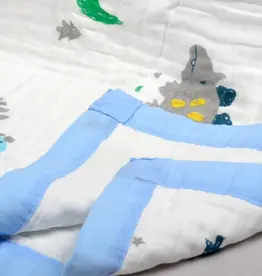 Bub2Kids Bub2Kids 6 Layer Muslin Blanket 100% Organic Cotton - Dinasour & Mountain