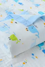 Bub2Kids Bub2Kids 6 Layer Muslin Blanket 100% Organic Cotton - Ocean Friends