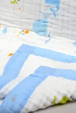 Bub2Kids Bub2Kids 6 Layer Muslin Blanket 100% Organic Cotton - Ocean Friends