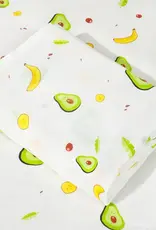 Bub2Kids Bub2Kids 1 Layer Muslin Swaddle Wrap 100% Organic Cotton - Avocado & Banana