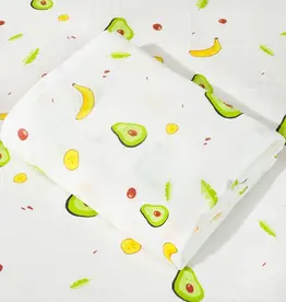 Bub2Kids Bub2Kids 1 Layer Muslin Swaddle Wrap 100% Organic Cotton - Avocado & Banana