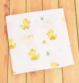 Bub2Kids Bub2Kids 1 Layer Muslin Swaddle Wrap 100% Organic Cotton - Yellow Duck