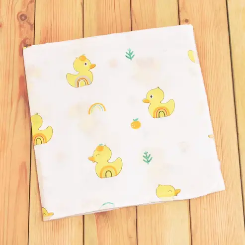 Bub2Kids Bub2Kids 1 Layer Muslin Swaddle Wrap 100% Organic Cotton - Yellow Duck