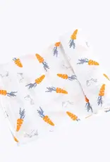 Bub2Kids Bub2Kids 1 Layer Muslin Swaddle Wrap 100% Organic Cotton - Carrot & Little Bunny