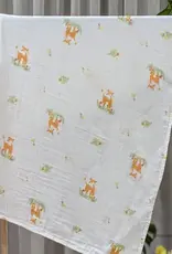Bub2Kids Bub2Kids 1 Layer Muslin Swaddle Wrap 100% Organic Cotton - Deer, Oh Dear!