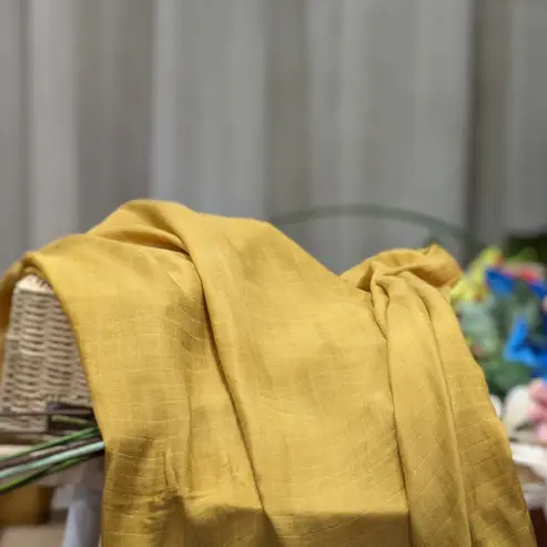 Bub2Kids Bub2Kids 1 Layer Muslin Swaddle Wrap 70% Bamboo + 30% Organic Cotton - Mustard