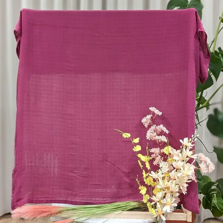 Bub2Kids Bub2Kids 1 Layer Muslin Swaddle Wrap 70% Bamboo + 30% Organic Cotton - Rose Red