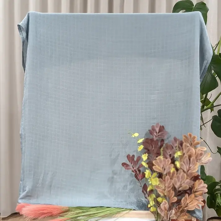 Bub2Kids Bub2Kids 1 Layer Muslin Swaddle Wrap 70% Bamboo + 30% Organic Cotton - Light Green