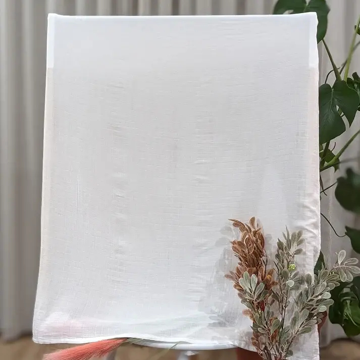 Bub2Kids Bub2Kids 1 Layer Muslin Swaddle Wrap 70% Bamboo + 30% Organic Cotton - White