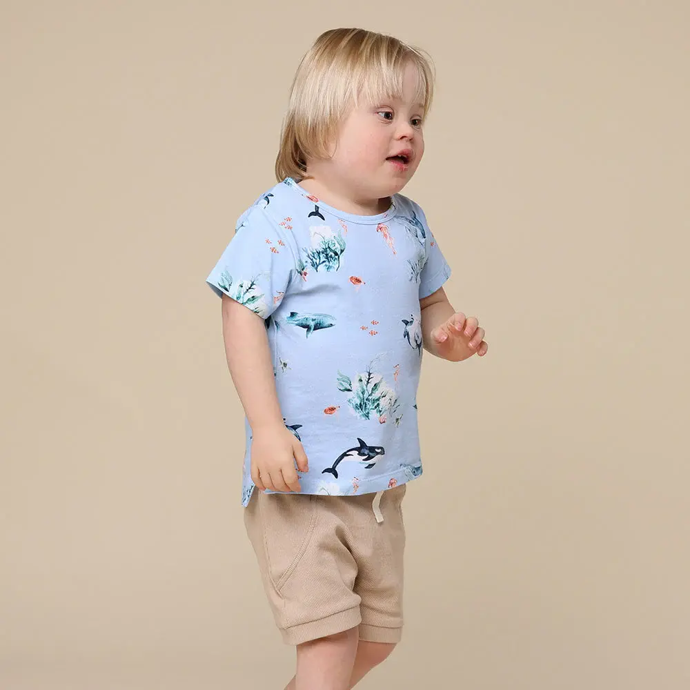 Snuggle Hunny Kids Snuggle Hunny Blue Ocean Organic T-Shirt